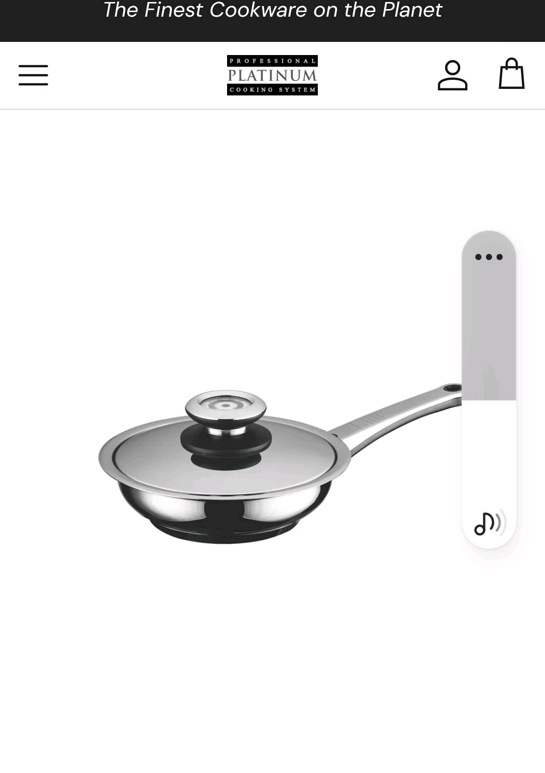 NEW Professional Platinum Gourmet skillet 9″ T304 steel With Lid