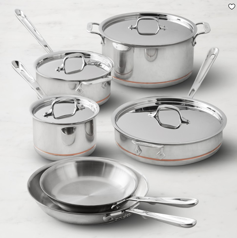 All-Clad Copper Core® 10-Piece Cookware Set With 8″ & 10″ Fry Pans – SALE – HOT