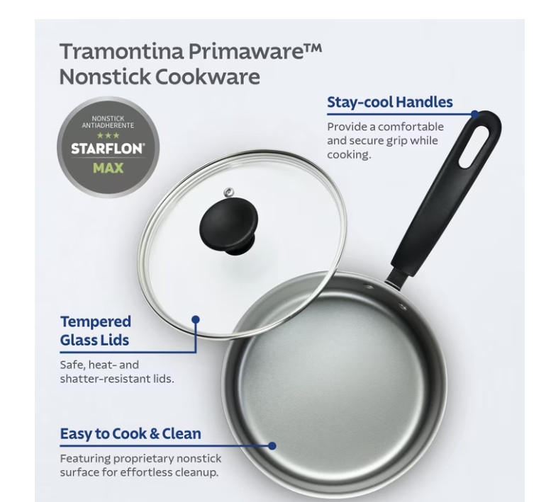 Tramontina Primaware 18-Piece Nonstick Cookware Set Blue