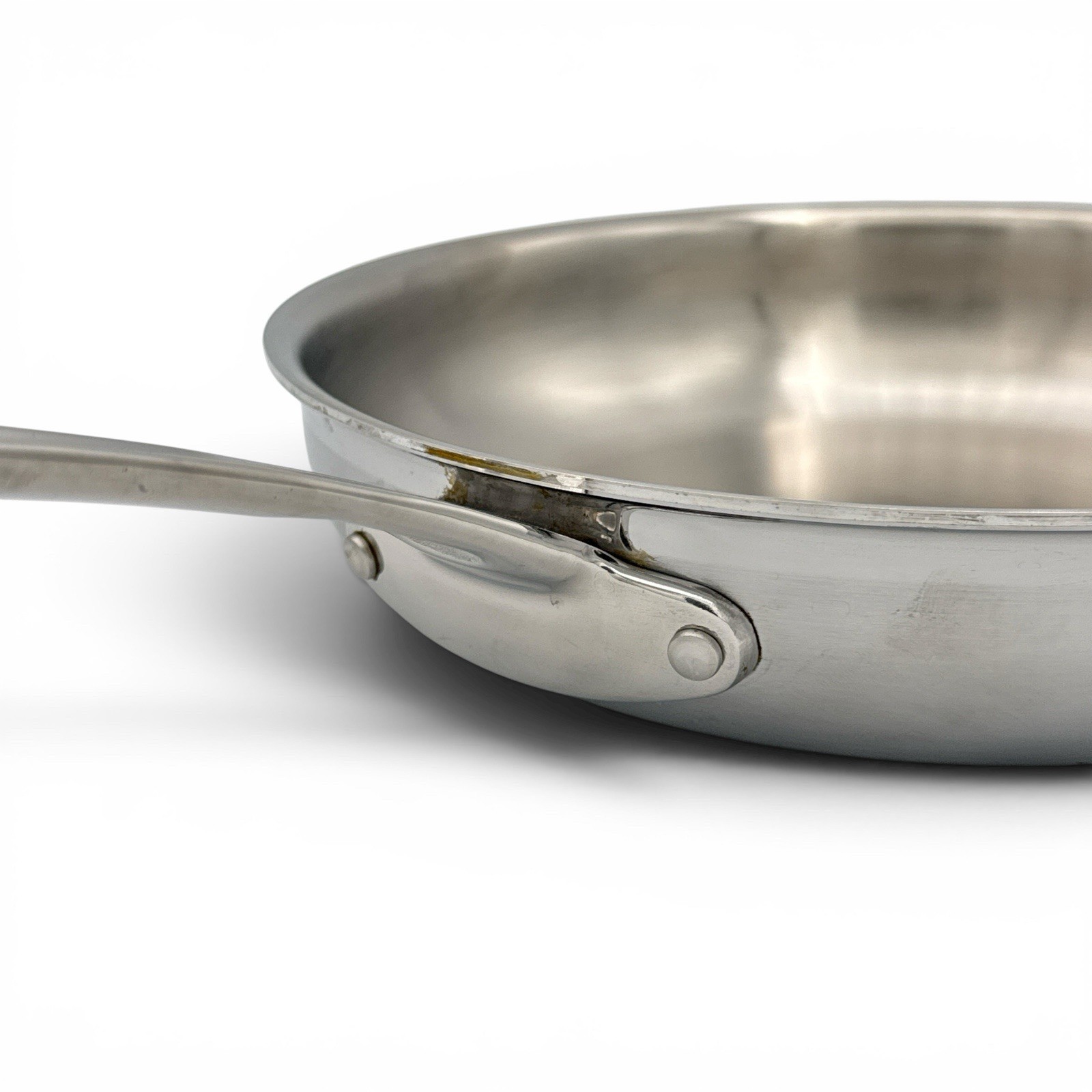 Italic 5-Ply Stainless Steel Clad Frying Pan w/ Lid Italy 10-1/8in