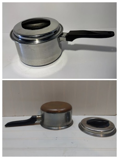 EKCO 1.0Qt EkcoWare Stainless Steel Copper Bottom Saucepan Milk Butter Pot Lid