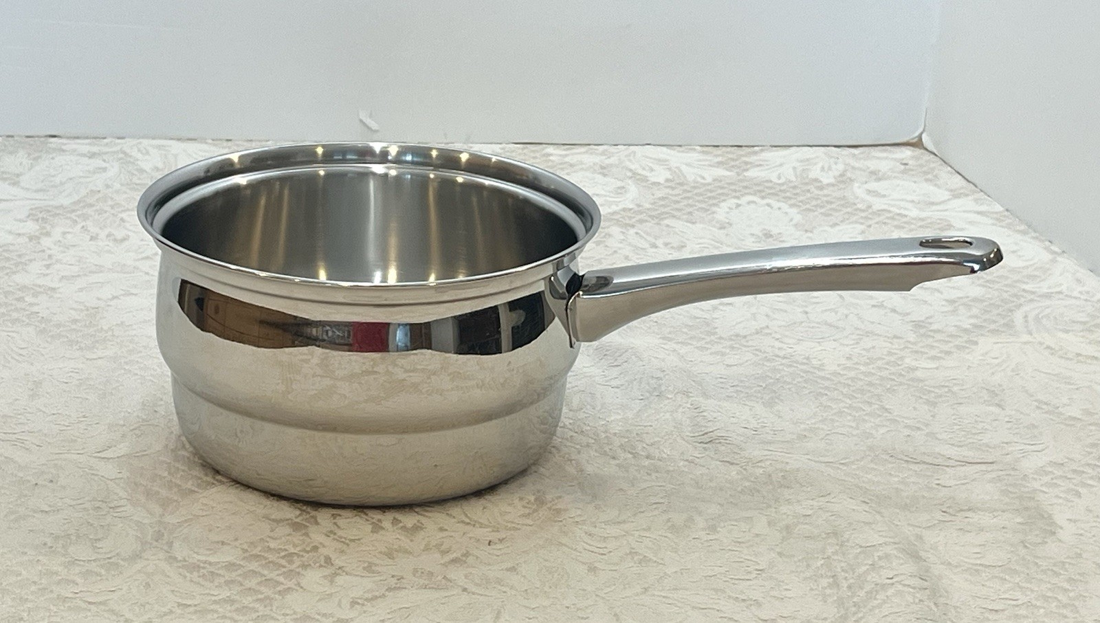 Vintage Belgique Tools Of The Trade Stainless Steel 2 Quart Double Boiler Pan