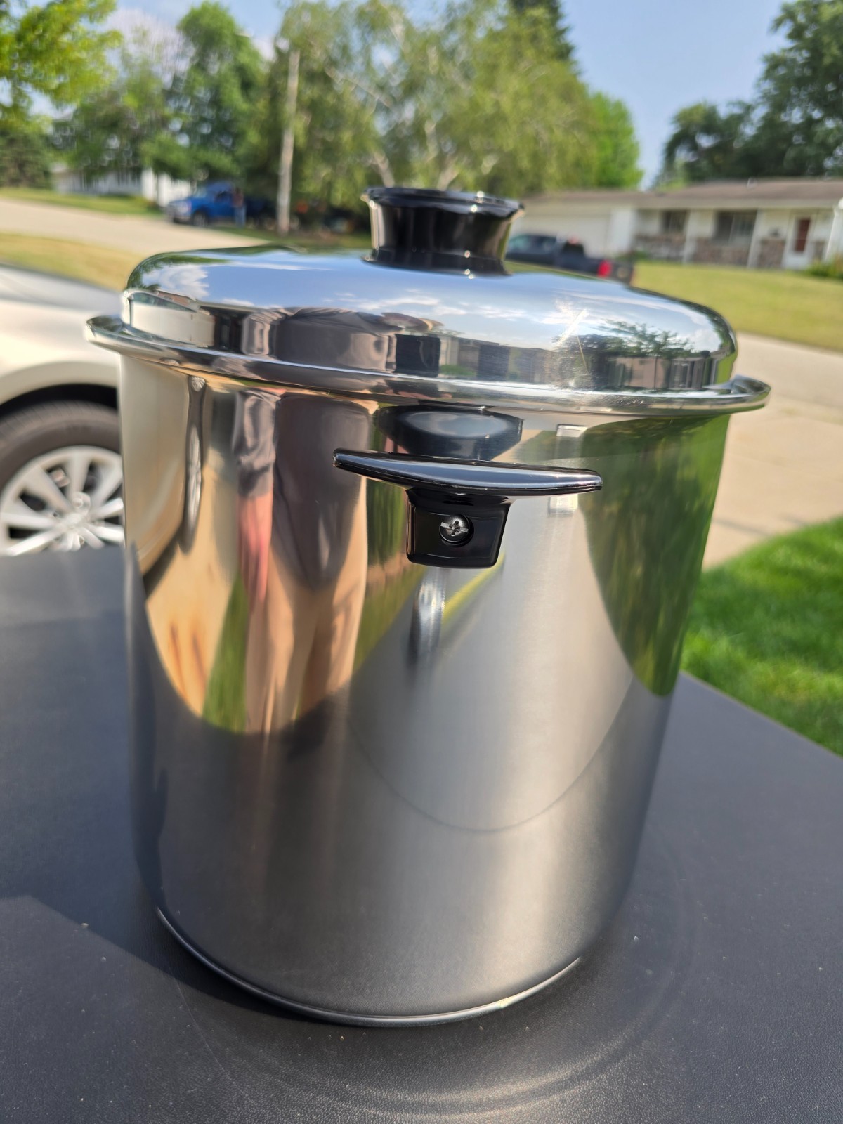 NEW! HUGE! West Bend Regal Ware 20 Qt Stainless Steel Stock Pot Pan & Lid USA