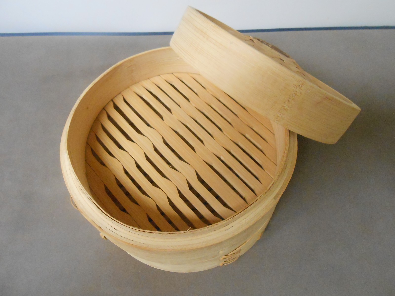 Bamboo Steamer Basket Set Chinese 3-Tier Dim Sum Dumpling Steamer 8″w x 6″ t New