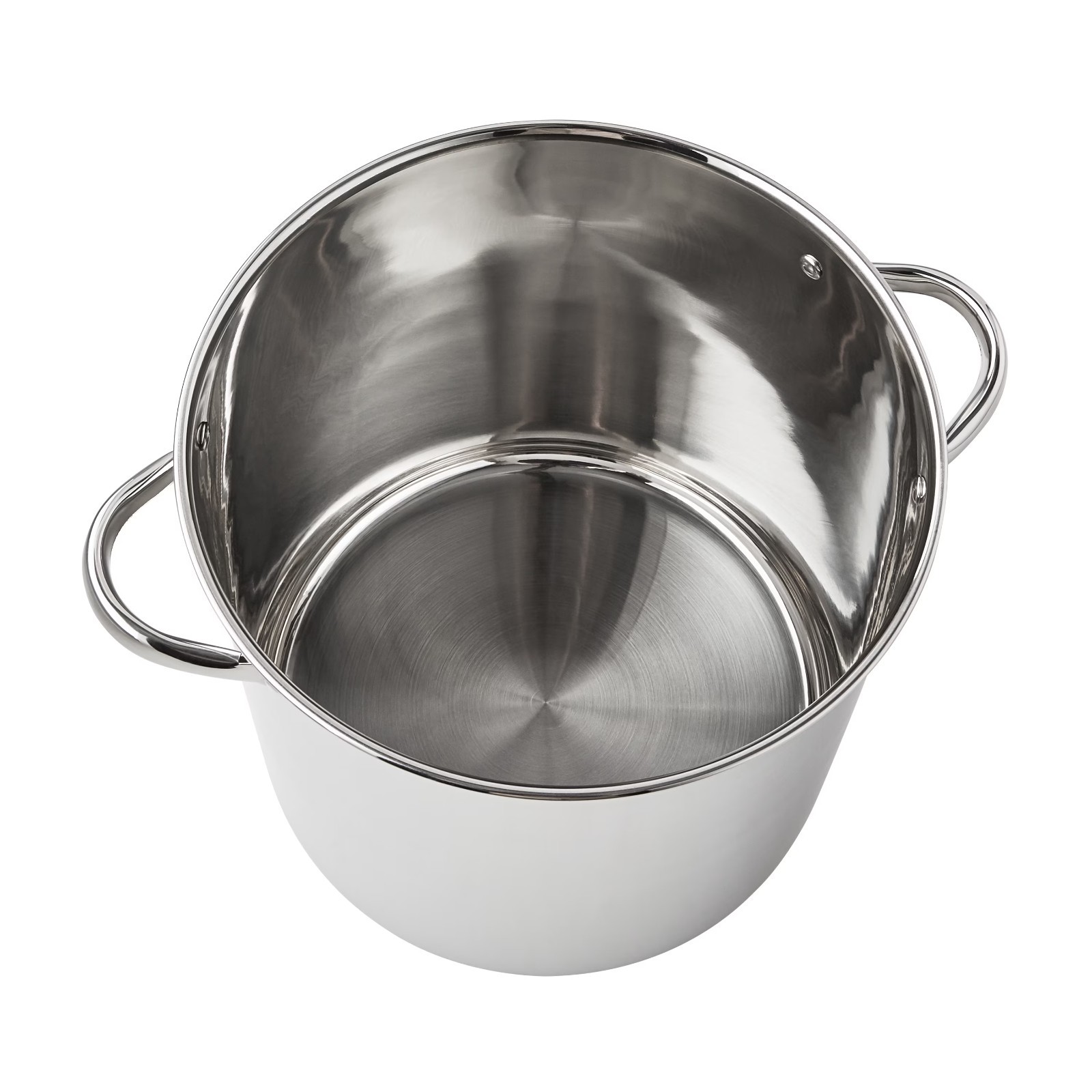Mainstays Stainless Steel 16-Quart Stock Pot with Glass Lid