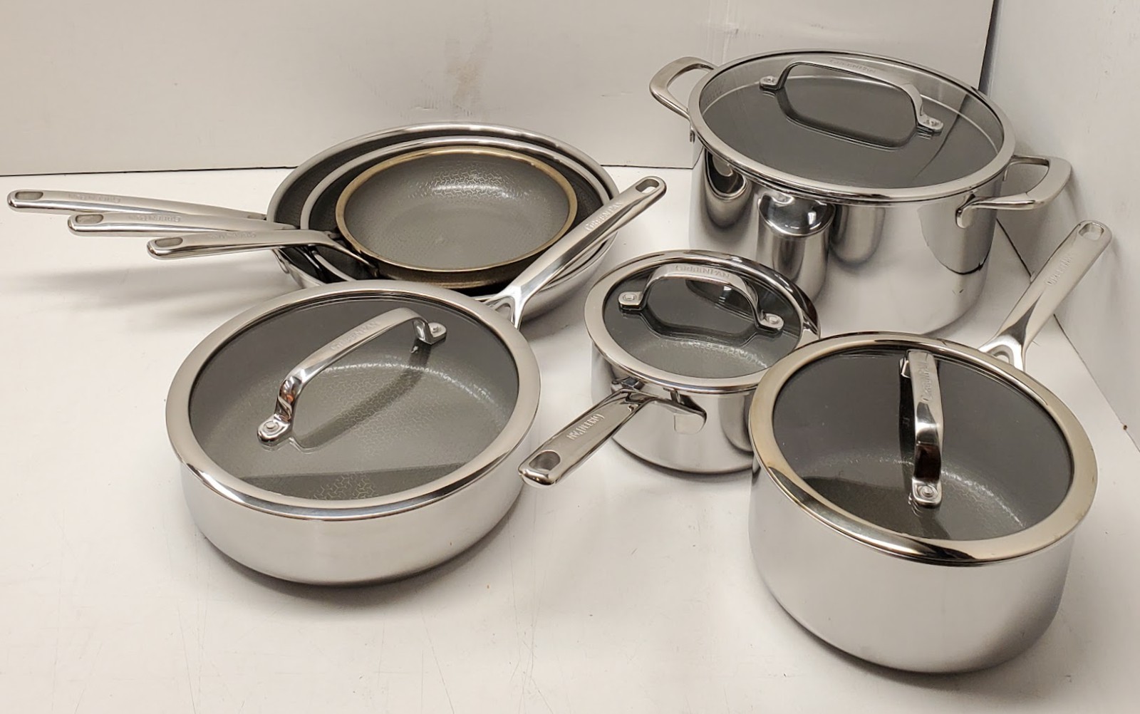GreenPan Spectra Diamond 11 Pc Cookware Set 3 Ply Stainless Ceramic
