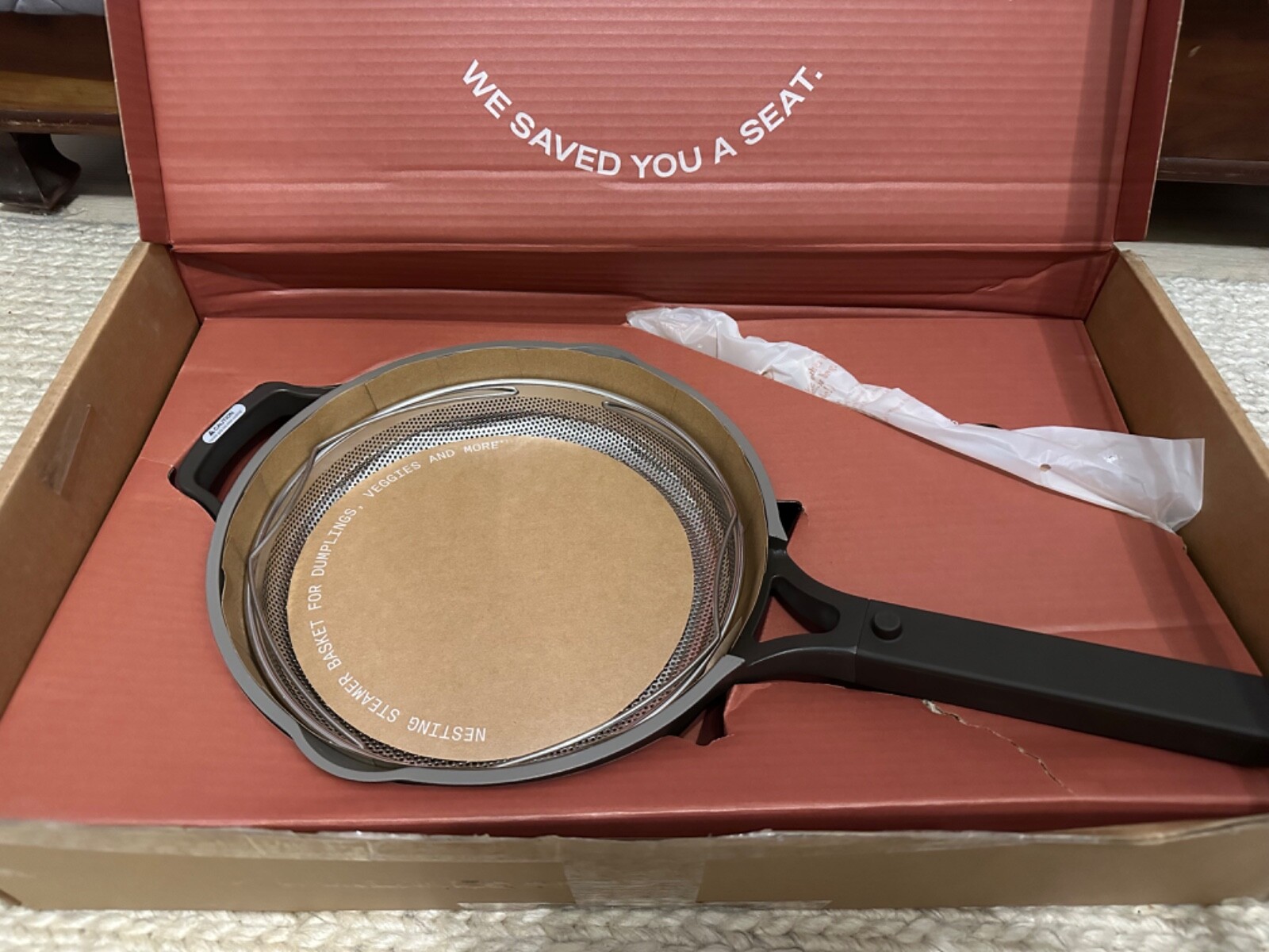 Our Place Always Pan 2.6 Qt 10.5” w/ Wooden Spoon + Steamer Basket -2.0 BLACK