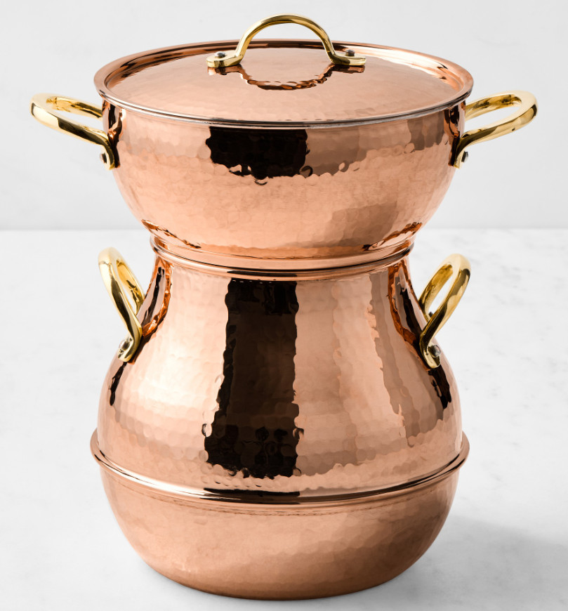 Williams Sonoma Copper Couscoussier, 4.25-Qt.