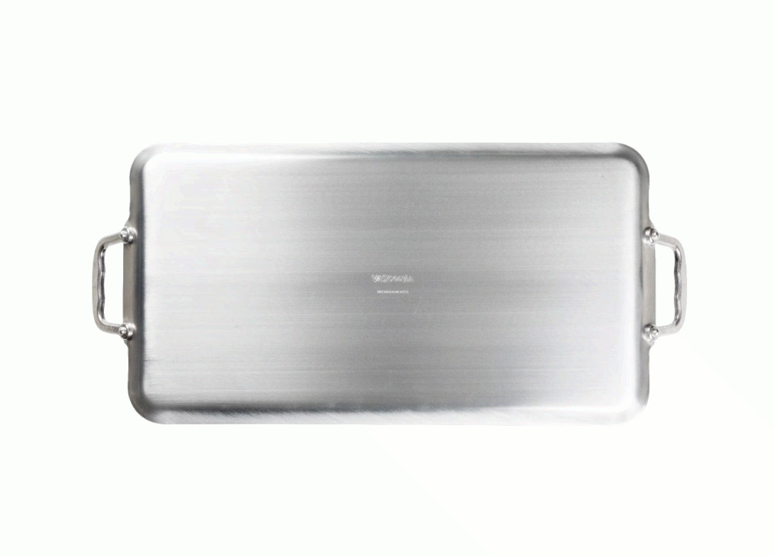 20×11″ Nonstick Double Burner Griddle,100% Aluminum, Oven Safe 450°F, Dishwasher