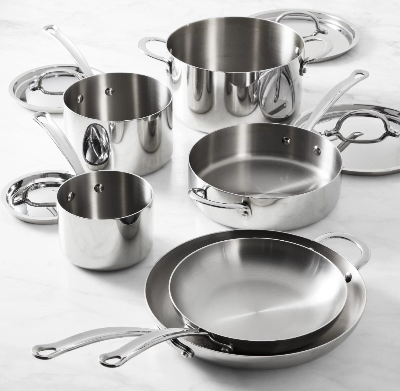 Cuisinart – Classic Tri-Ply 10-pc Cookware Set – Stainless Steel