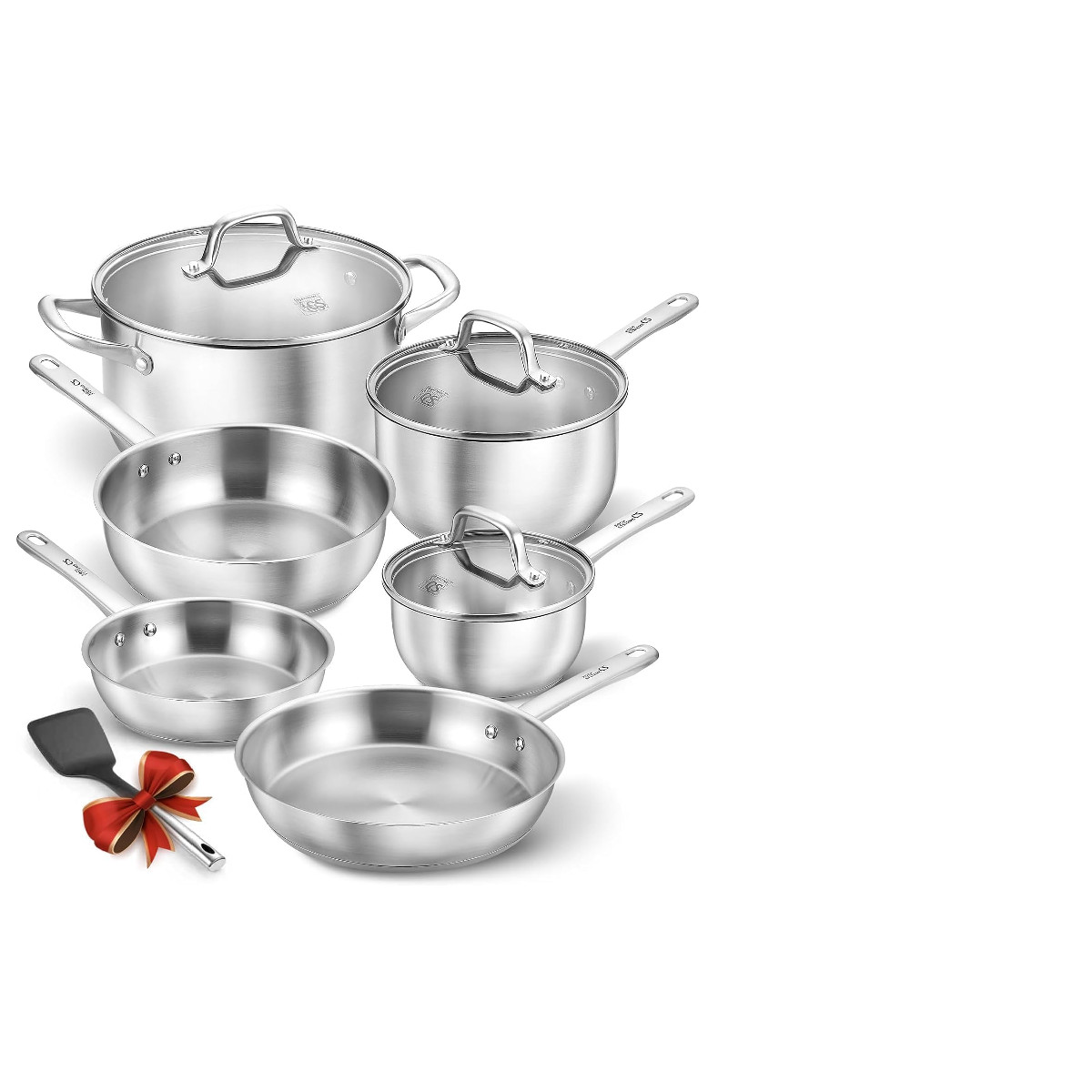 Koch Systeme Cs Stainless Steel Pots And Pans Set 10 Piece Stainless Steel