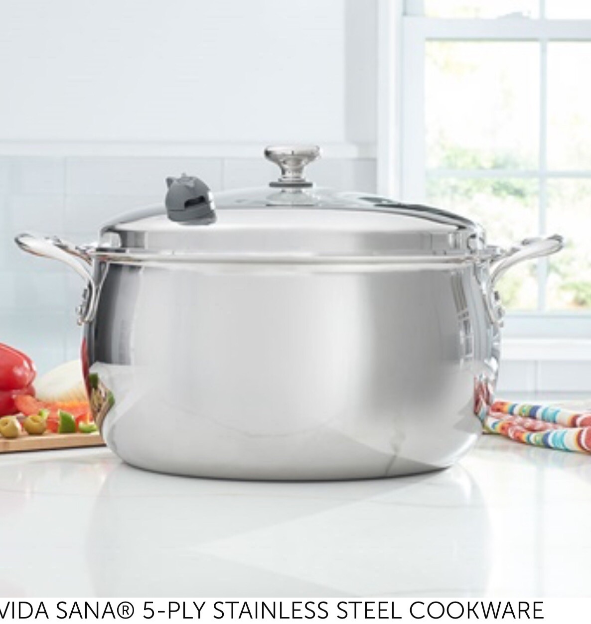 VIDA SANA® 5-PLY STAINLESS STEEL COOKWARE 13-Qt. Dutch Oven 5583 NEW $389.95