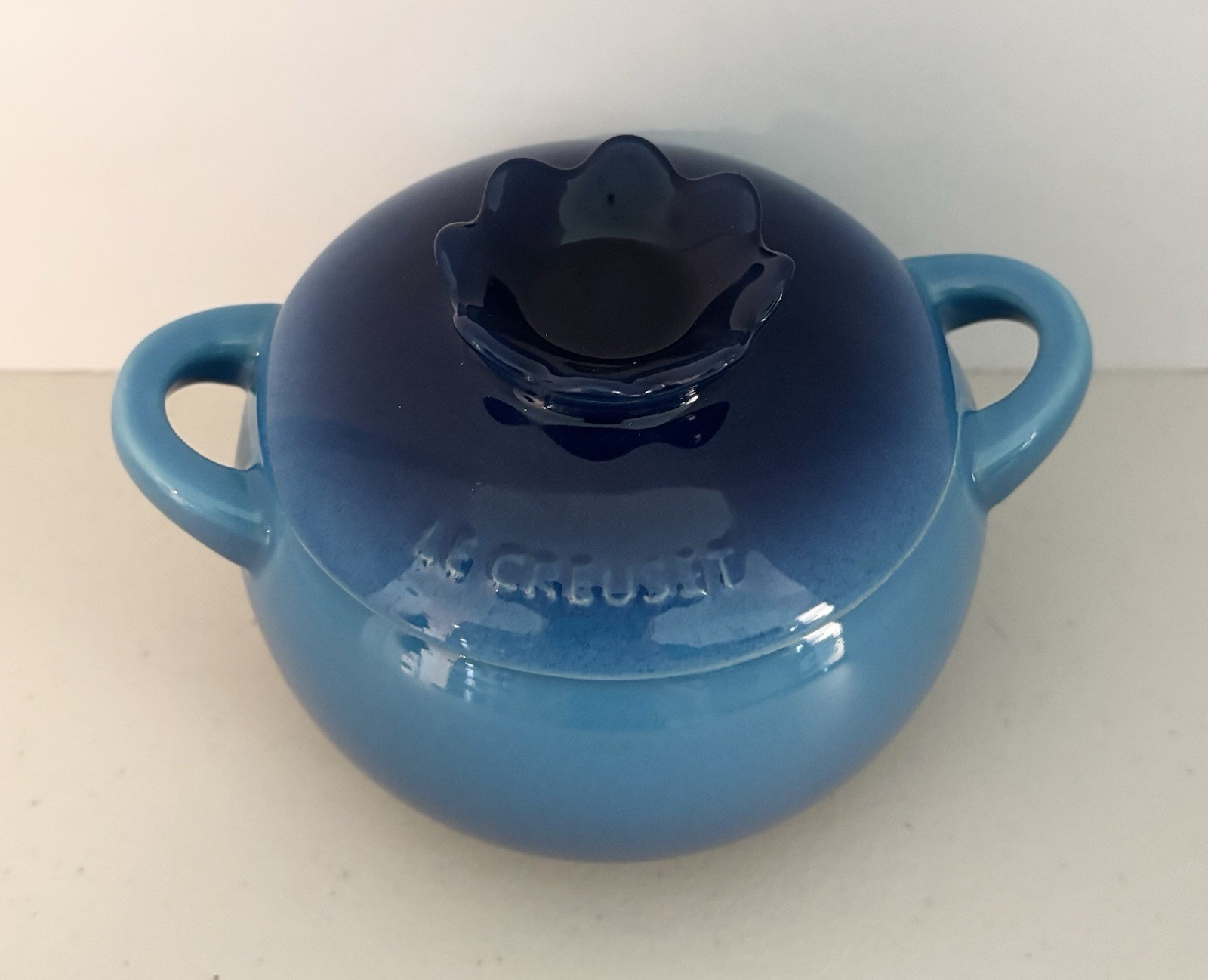 Le Creuset Blueberry Fruit Mini Cocotte Azure Blue 16oz – NEW