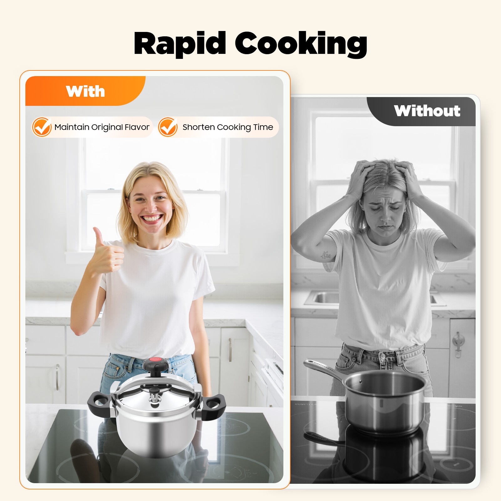 7.4 Qt 201 Stainless Steel Multi-cooker For Family & Commercial Kitchens