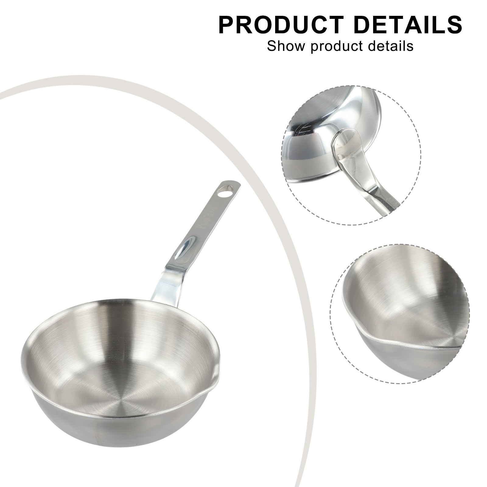 Compact Cooking Pan 316 Stainless Steel for Single Servings and Sauces