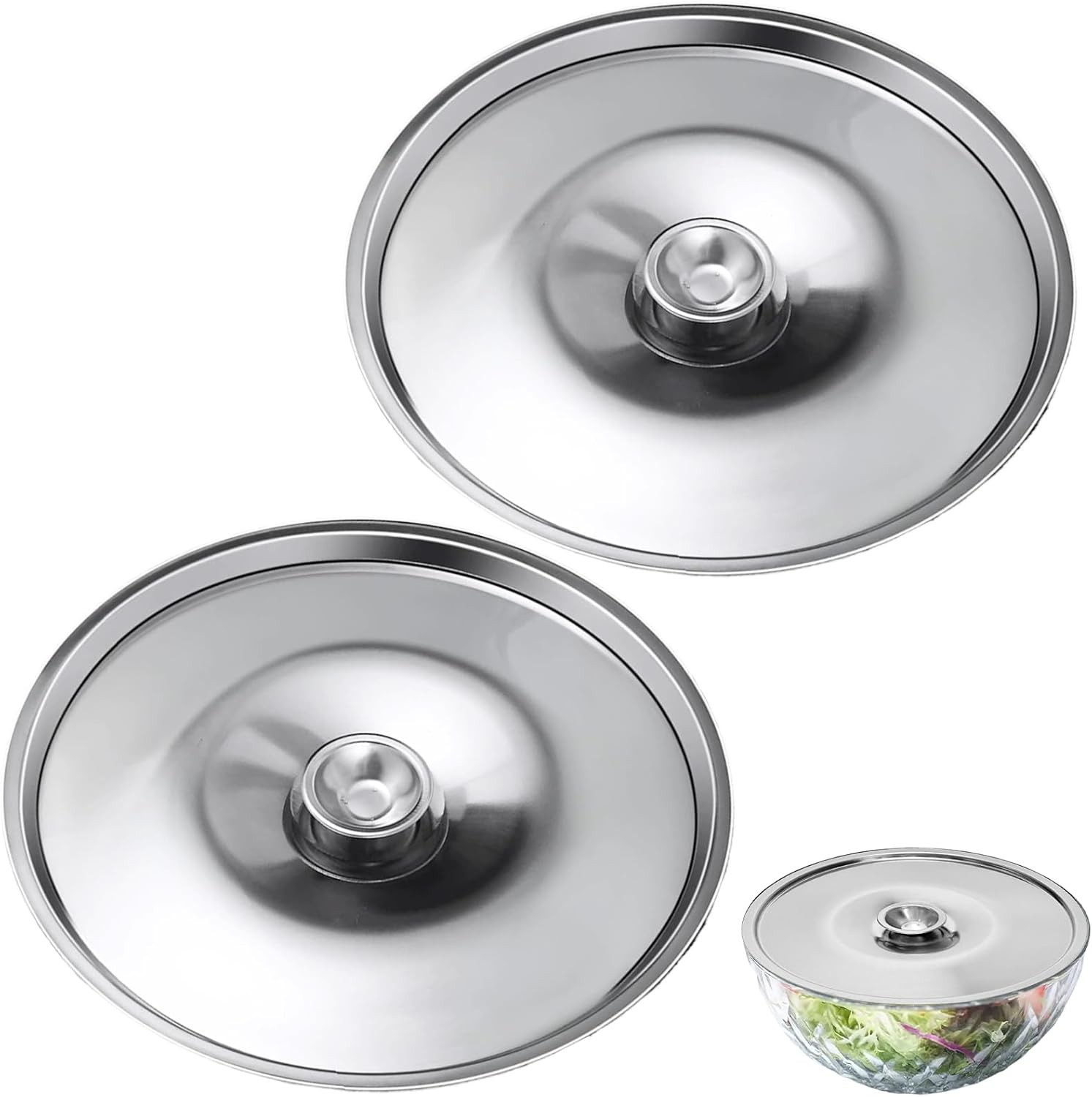 9.4 Inch Pan Lid, Universal Lid for Pots Pans and Skillet, Stainless Steel Pot