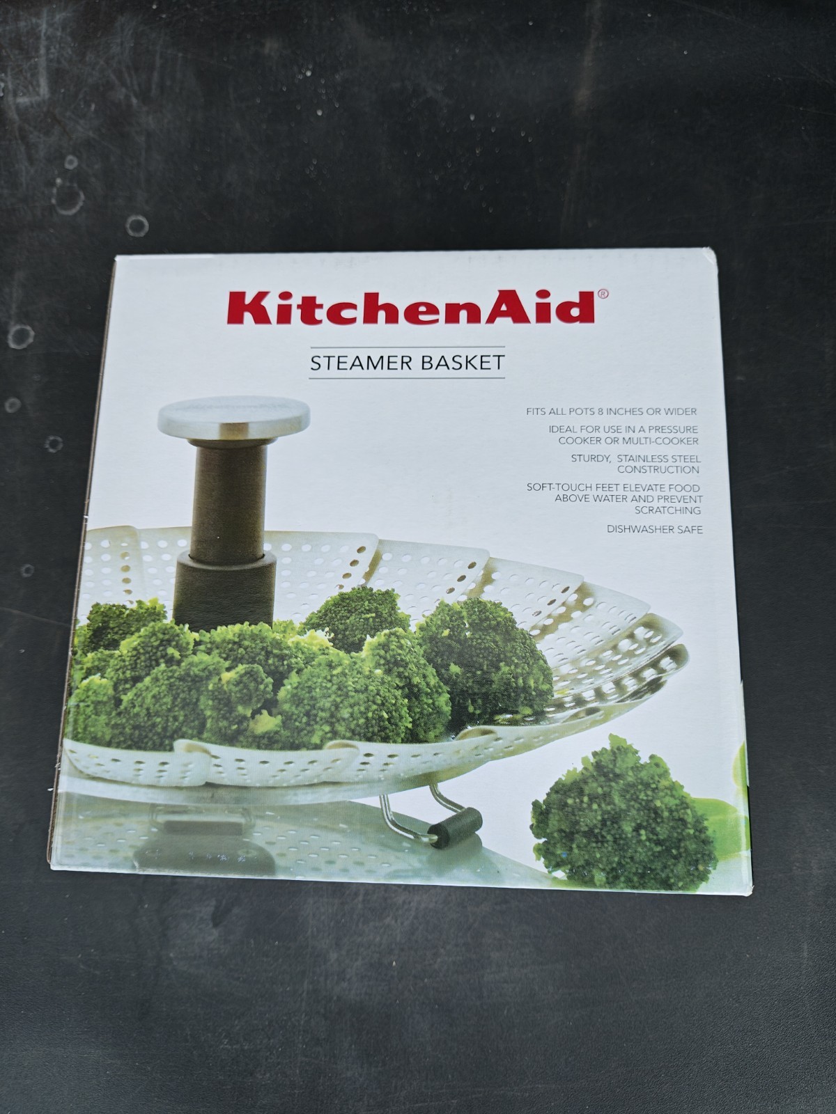 KitchenAid Stainless Steel Steamer Basket, Dishwasher Safe, Fits 8″+ Pots