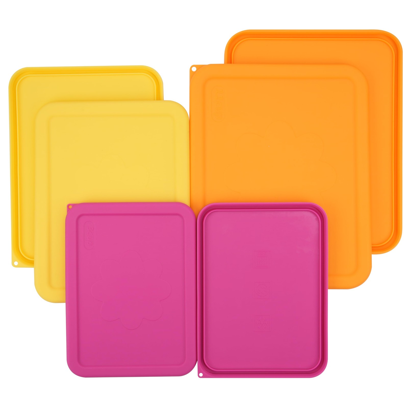 Viotiin 3 Cup 6 Cup 11 Cup Rectangle Silicone Storage Cover Lids Replacement …