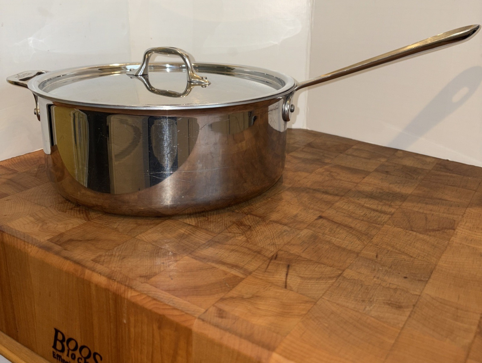 All-Clad Stainless Steel Deep Sauté/Frying Pan/Pot with Lid ~4″ x 11″