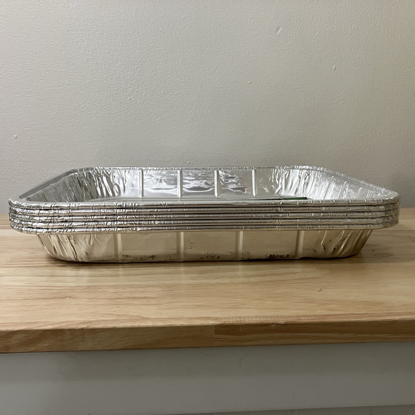 2013 Hefty EZ Foil Veggie Grill Pans (5) Barbeque 11.75×9.25×1.5 NEW USA NOS