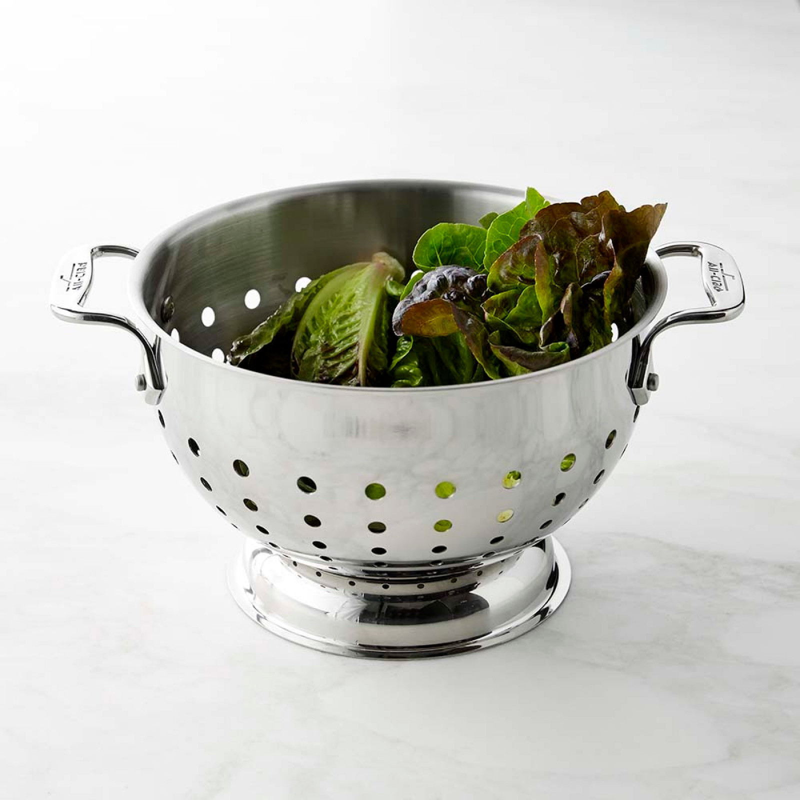 NEW. All-Clad Stainless-Steel Colanders, Set of 3