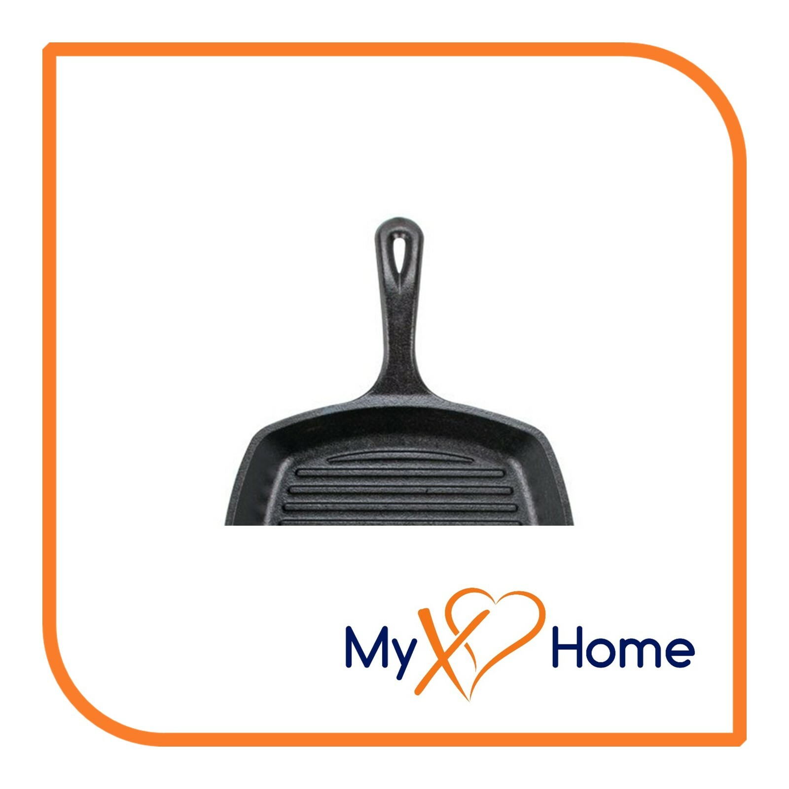 8″ Square Cast Iron Grill Skillet with Handle (1 Skillet) by MyXOHome