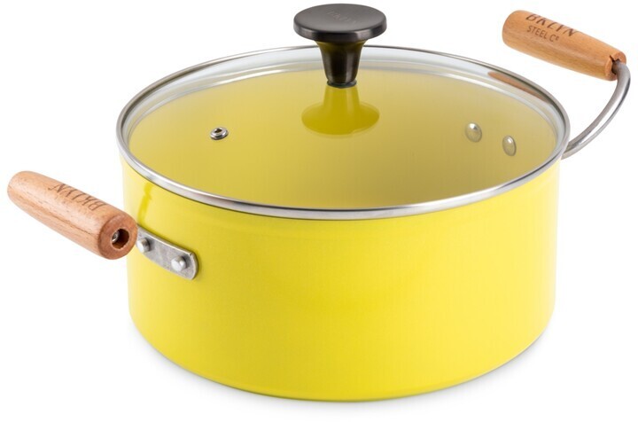 New Brooklyn Steel Co. Atmosphere 5-Qt. Yellow Dutch Oven with Lid Sealed
