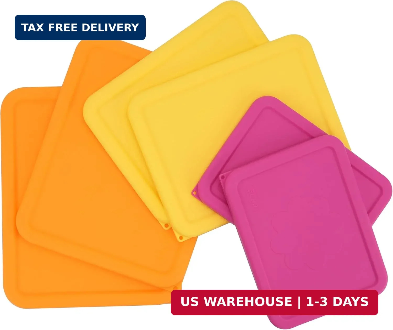 LUVCOSY 3 Cup 6 Cup 11 Cup Rectangle Silicone Storage Cover Lids Replacement for