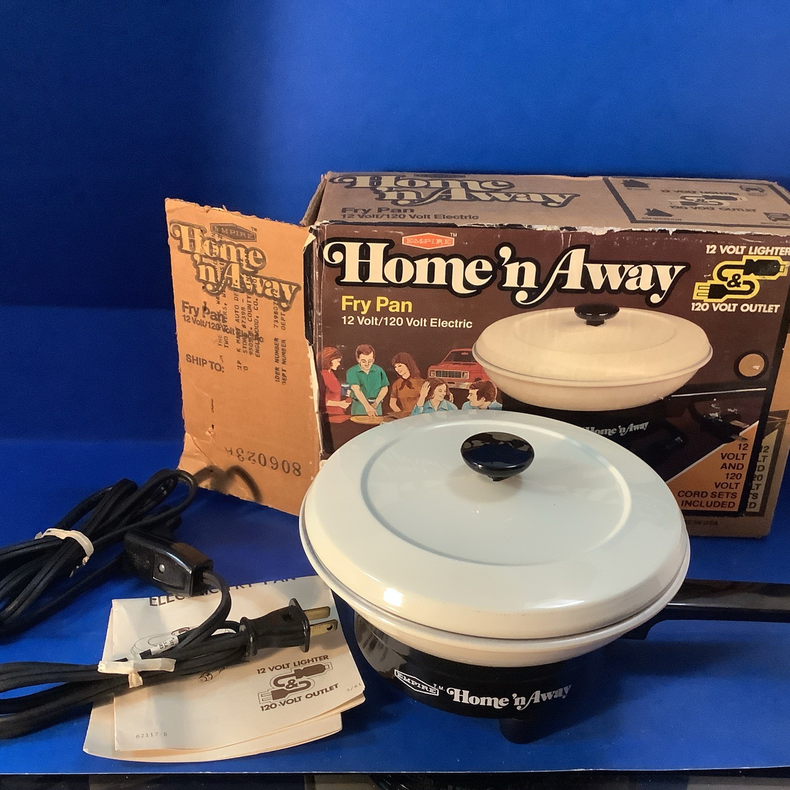 Vtg Empire Home N Away Fry Pan, Works -W/ 12v & 120v Cords – Hot Food Anywhere