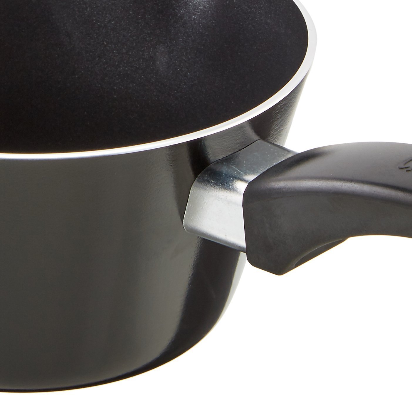 Aluminum Non Stick Saucepan With Pour Spouts, 5.5 / 6.0 / 7.0 Inches, Black