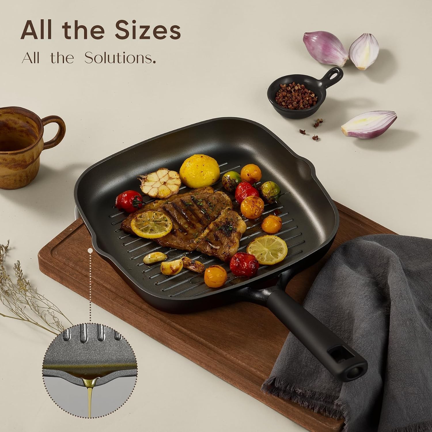 Cookware Set Nonstick Pots and Pans Kitchen Induction Granite 28pcs