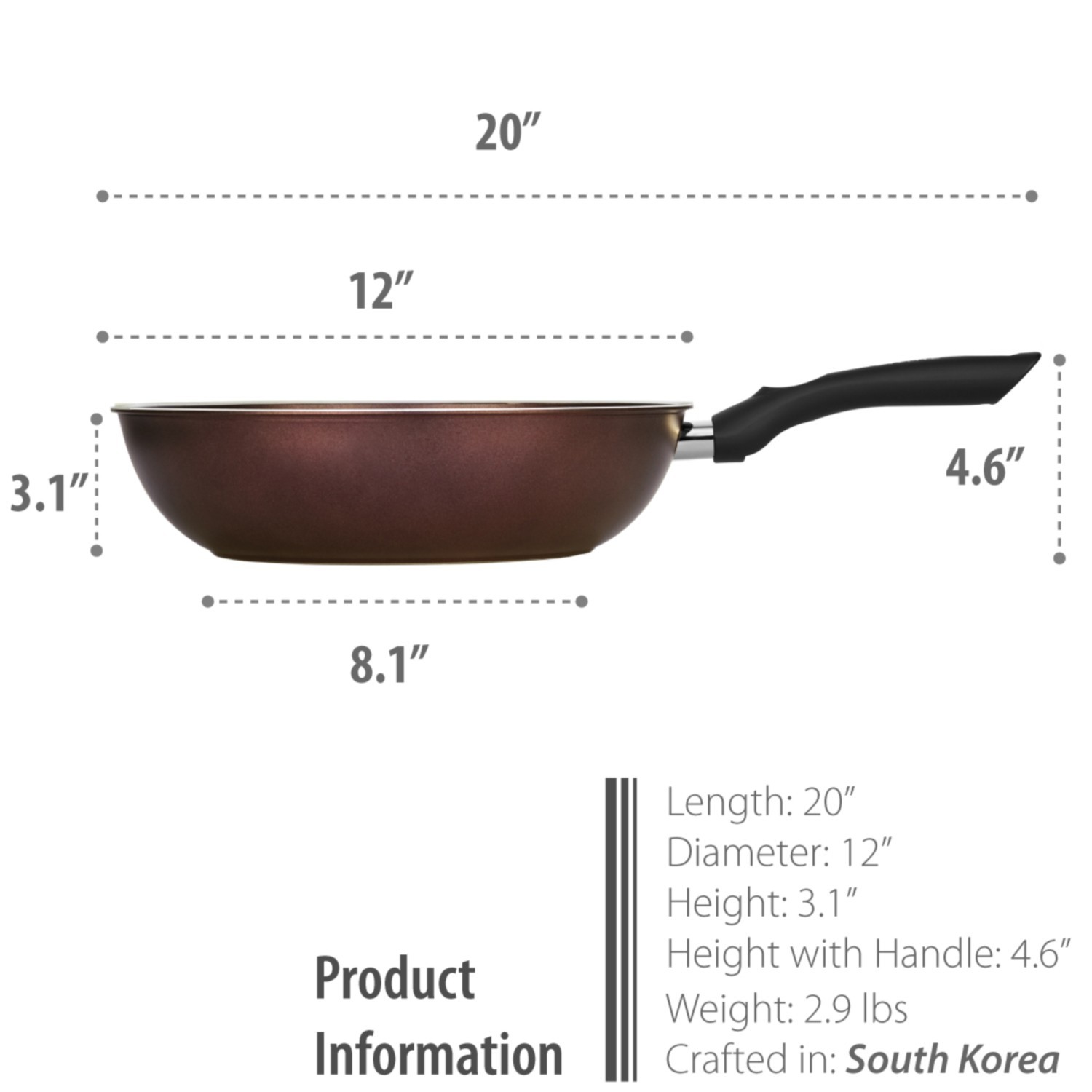 TeChef – Art Pan 12″ Wok / Stir-Fry Pan, Coated 5x with Teflon Select Coating