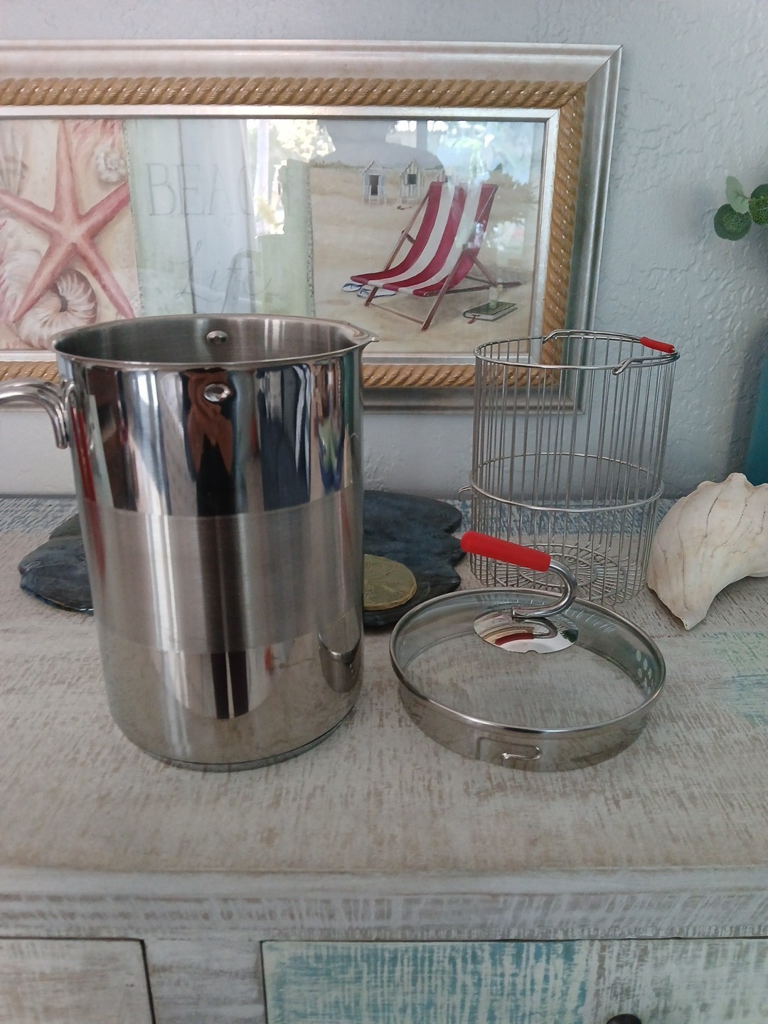 Steamer Pot w/ Basket & Lid – Stainless Steel Great Condition