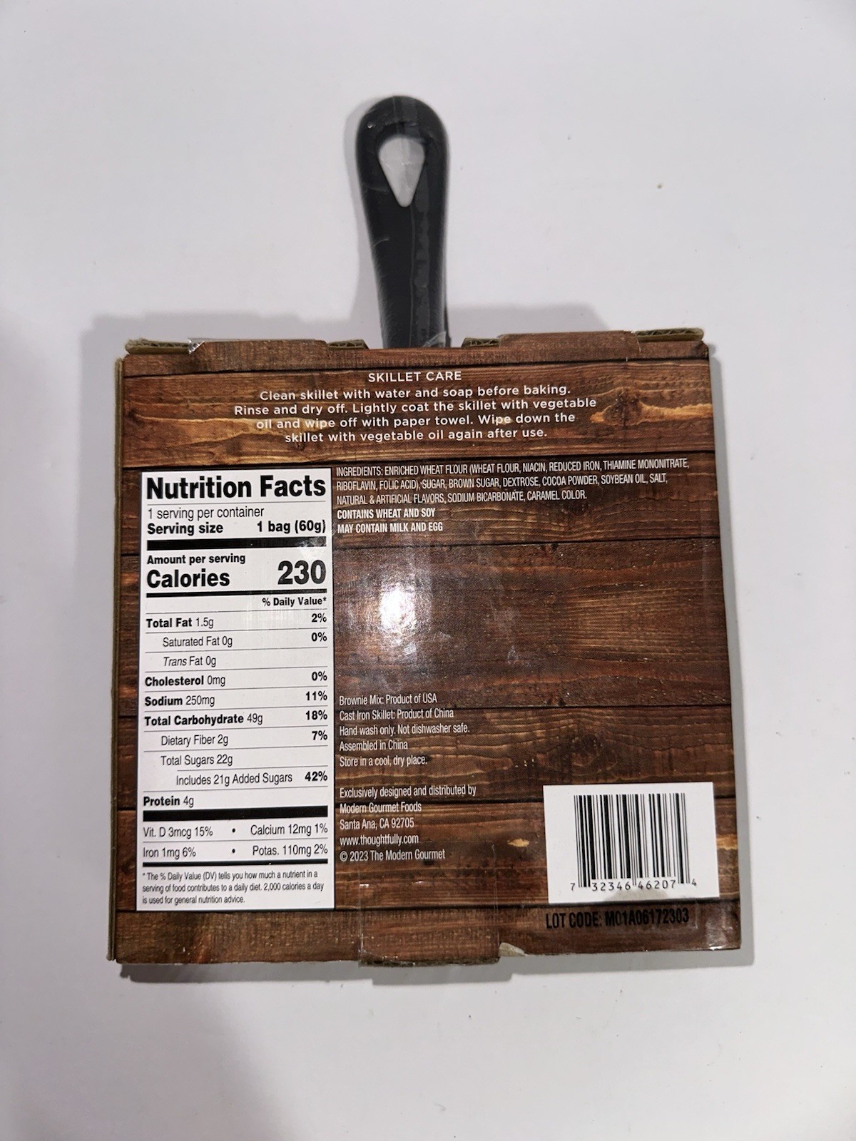 The Modern Gourmet Cast Iron Mini 5” Skillet Baking Kit – Brownie Mix NEW