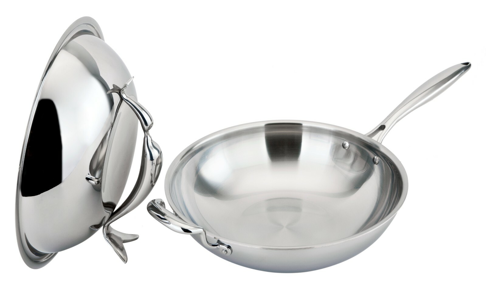 All-Ply Dolphin Wok 18/10 Copper core, Multi Ply, 5-Ply, Pots, All clad