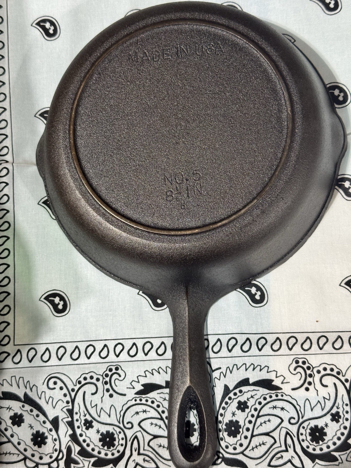 Vintage BSR Birmingham Stove & Range No. 5 Cast Iron Skillet 8 1/8″ Restored