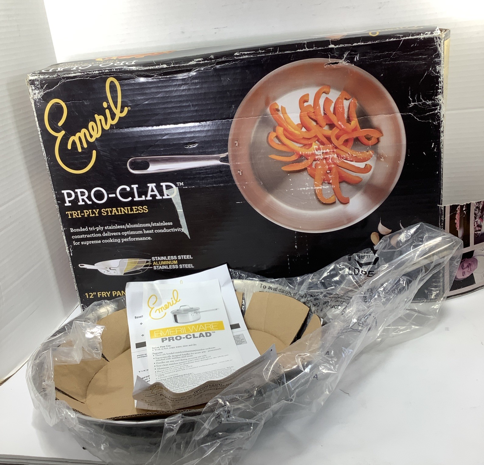 Emeril All-Clad Pro Clad Stainless Steel Fry Pan 12in NEW In Box Skillet Saute