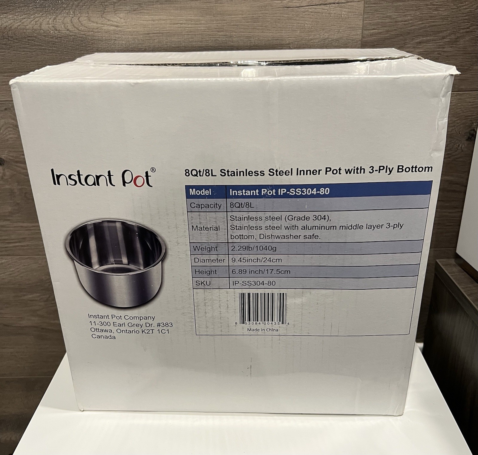 Instant Pot 8qt Stainless Steel Pot Insert (Inner Pot) NEW Unopened Box