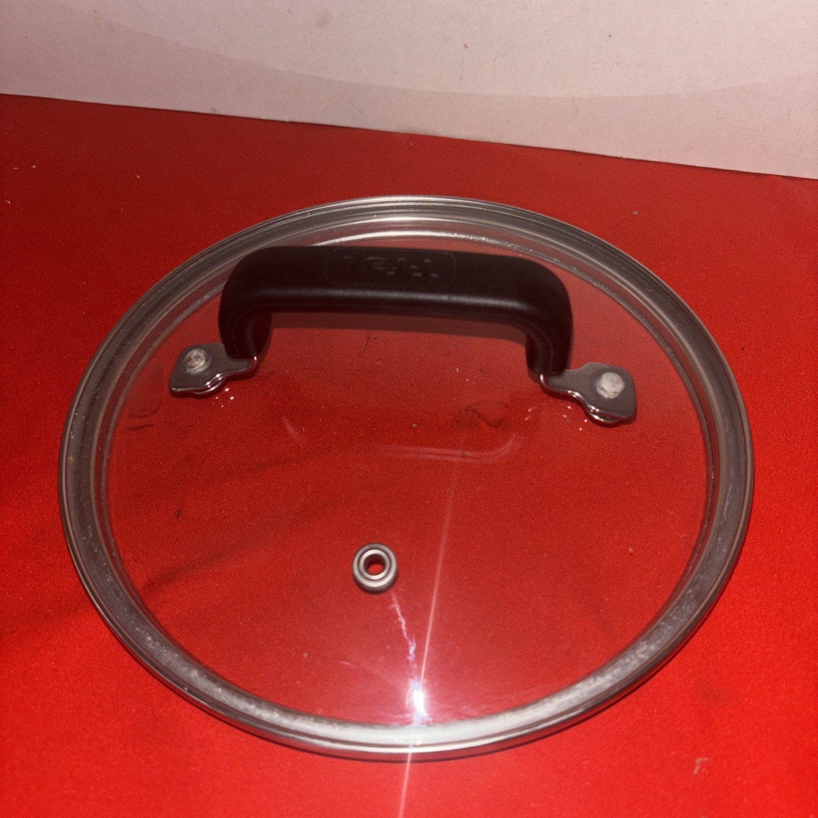 T-Fal Replacement Lids Glass w/ Vent & Silicone Handle 7 3/4” OD X 6 7/8” ID Lip