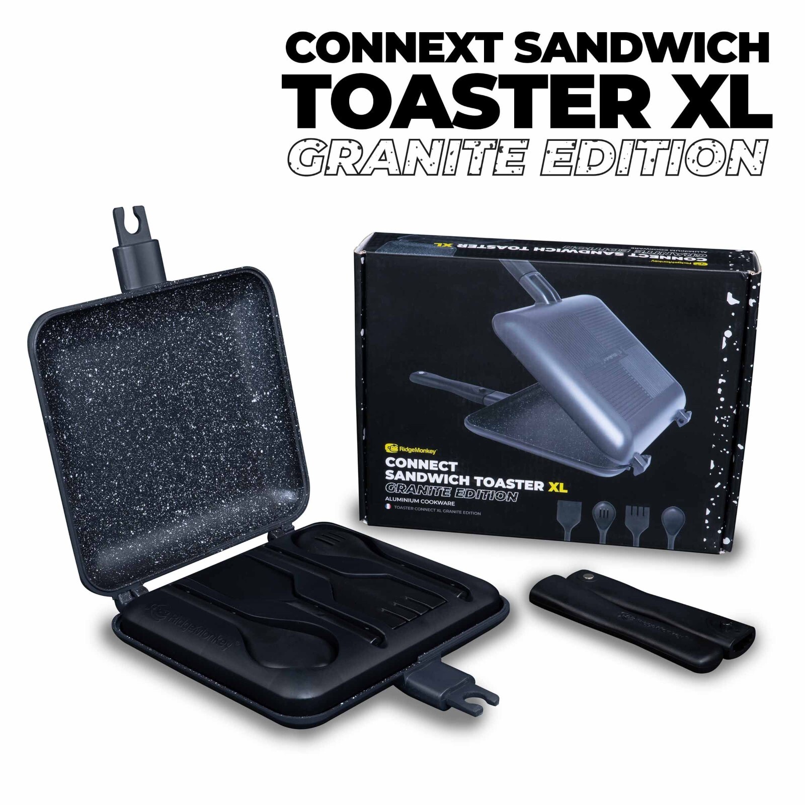 Ridgemonkey NEW Deep Fill XL Connect Compact Sandwich Toaster Plus Utensils