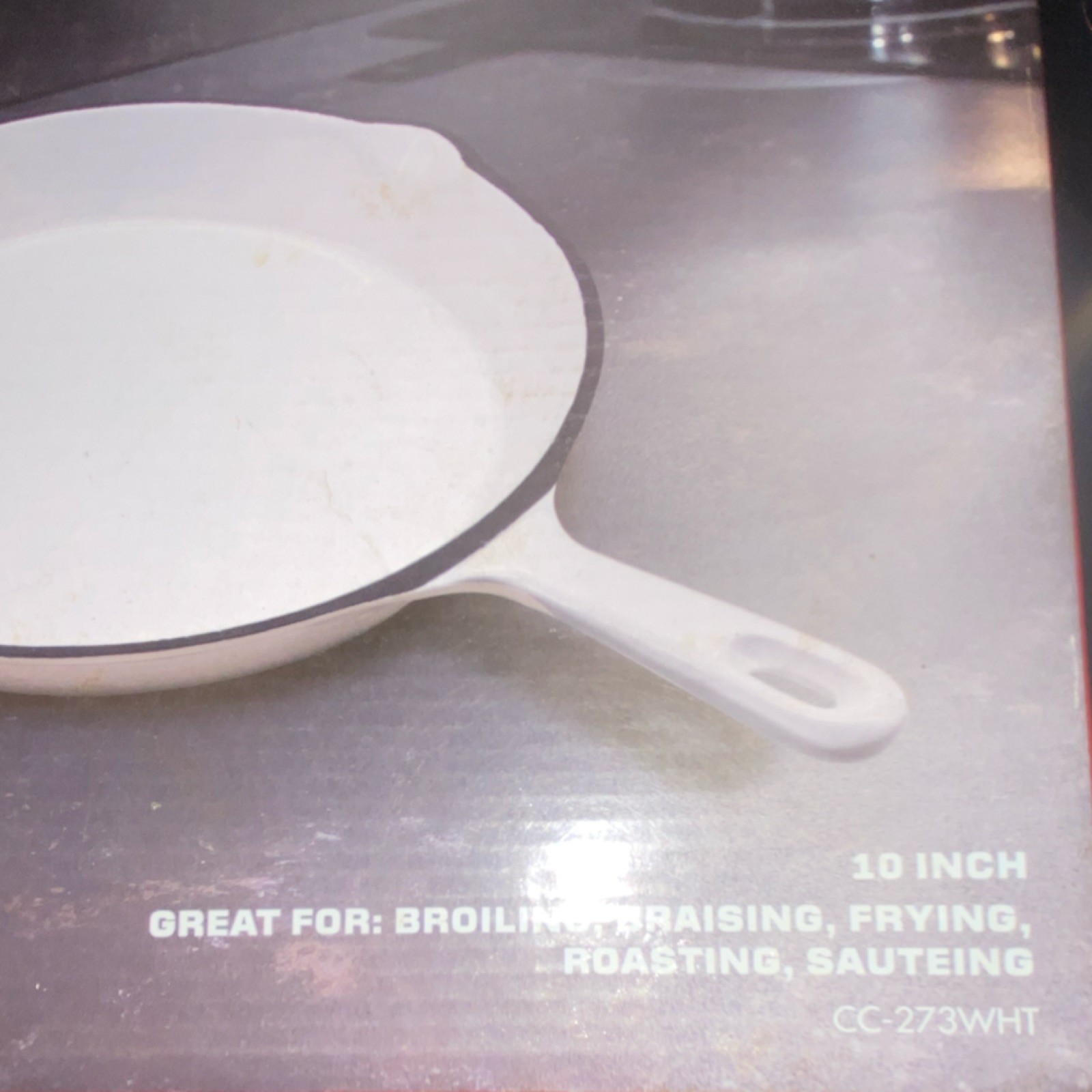 Chef’s Counter 10″ White Cast Iron Enamel Skillet CC-273WHT Frying Pan