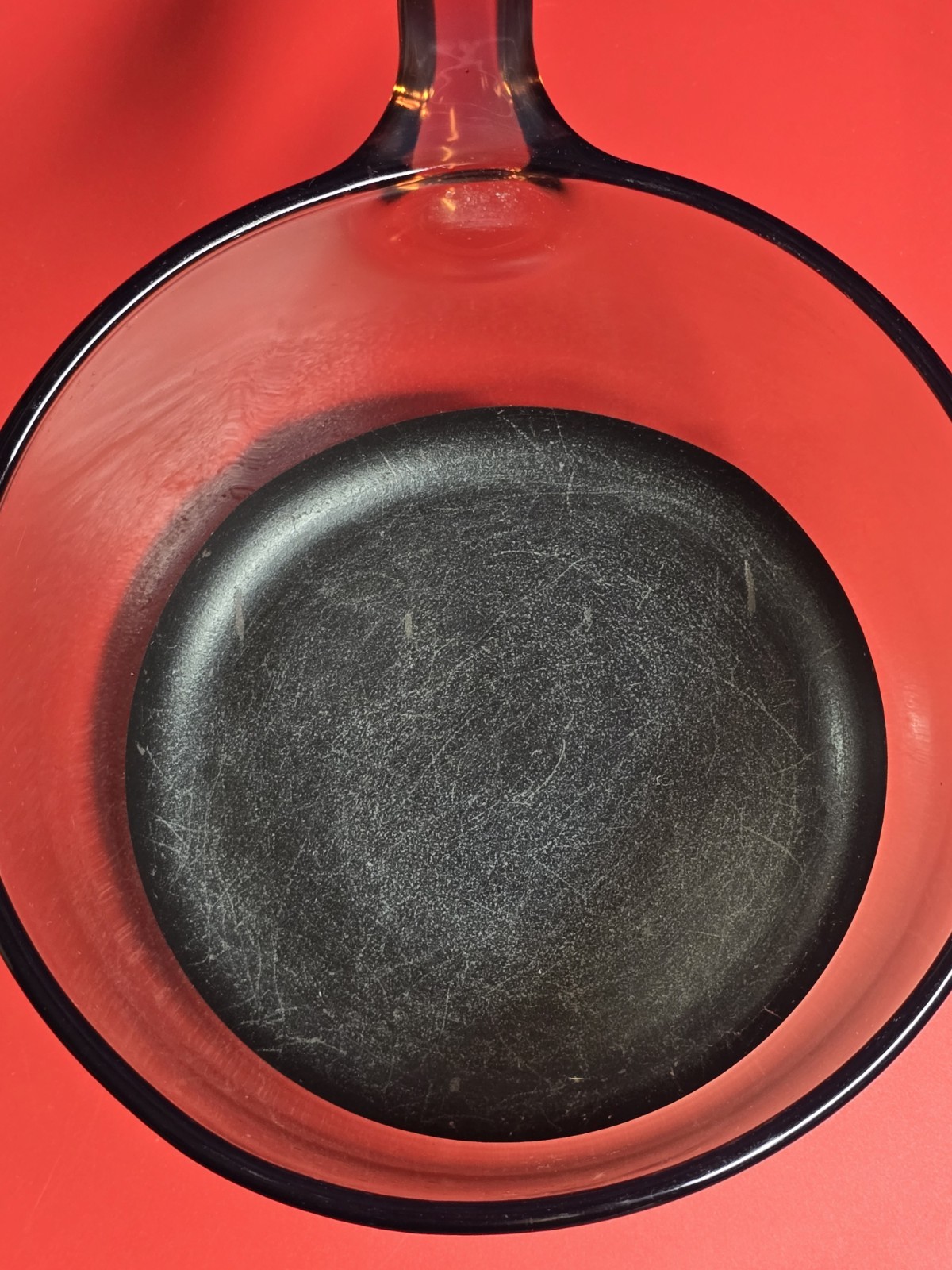 Corning Ware Visions 1.5L Amber Pan Pot with Lid USA Non Stick Vintage