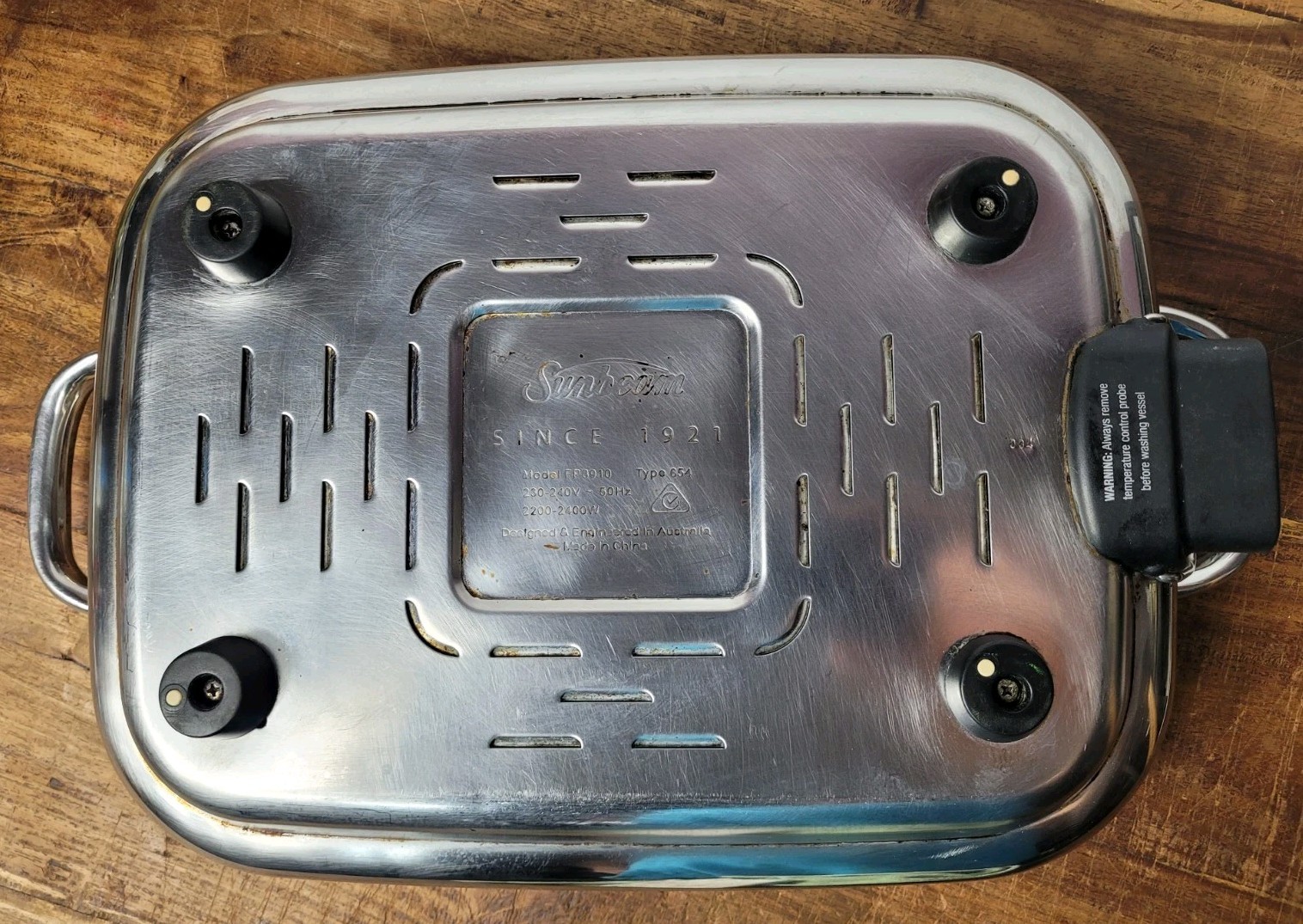 Sunbeam Ellise Stainless Rectangular Frypan FP8910 38cm x 30cm X 7cm
