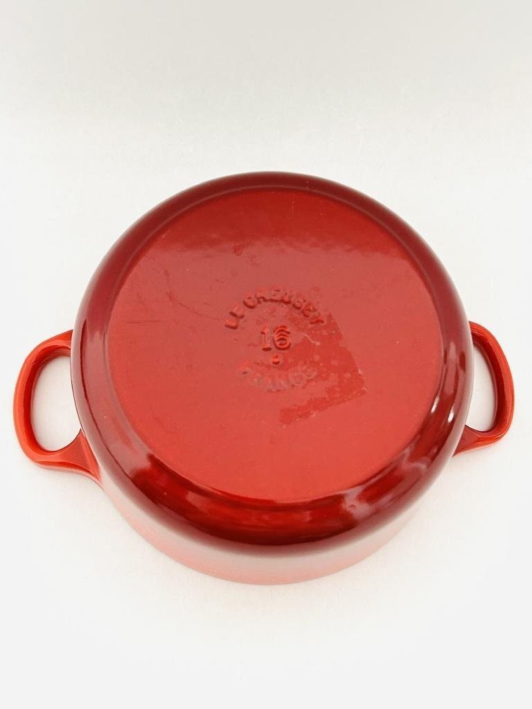 Le Creuset Signature Cocotte Ronde Dutch Oven 16cm 6.3in Red Enamel Cast Iron
