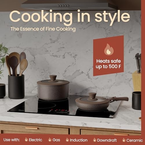 Bakken- Swiss Kitchen Cookware Set – Nonstick Granite Coating, Pots and Pans