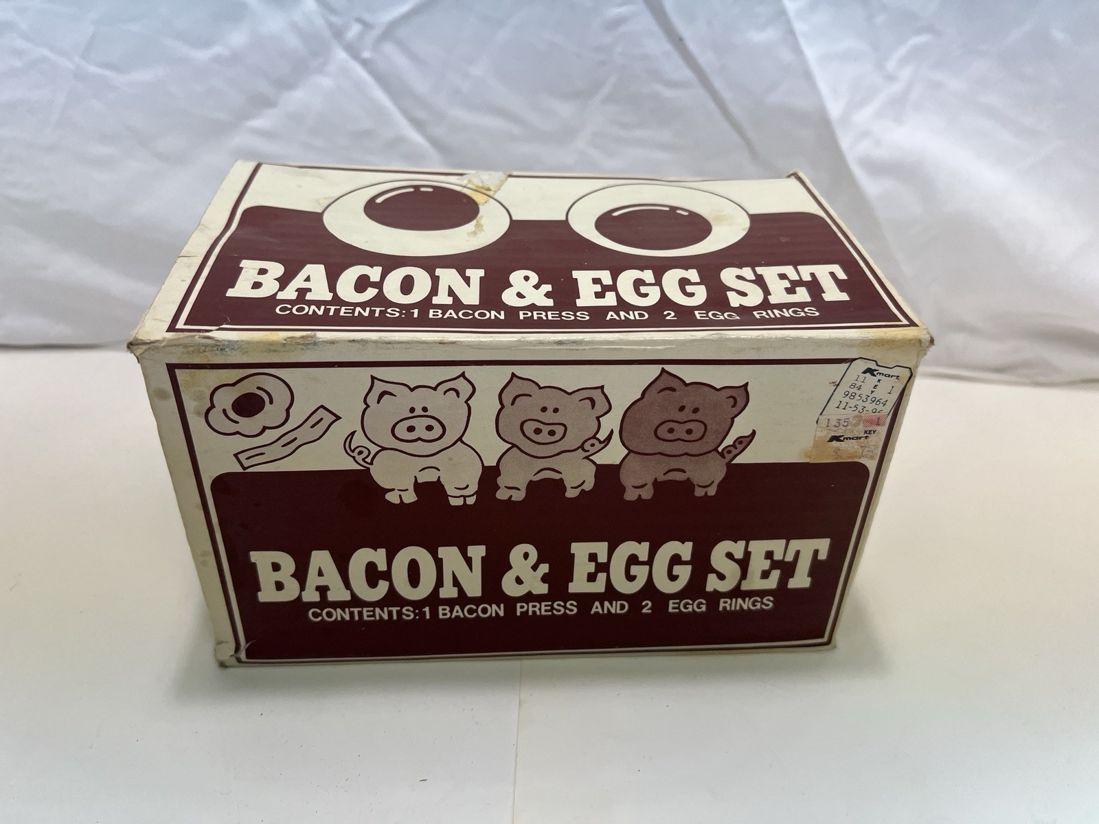 Bacon Press Egg Set Three Little Pigs Vintage New Open Box 9614