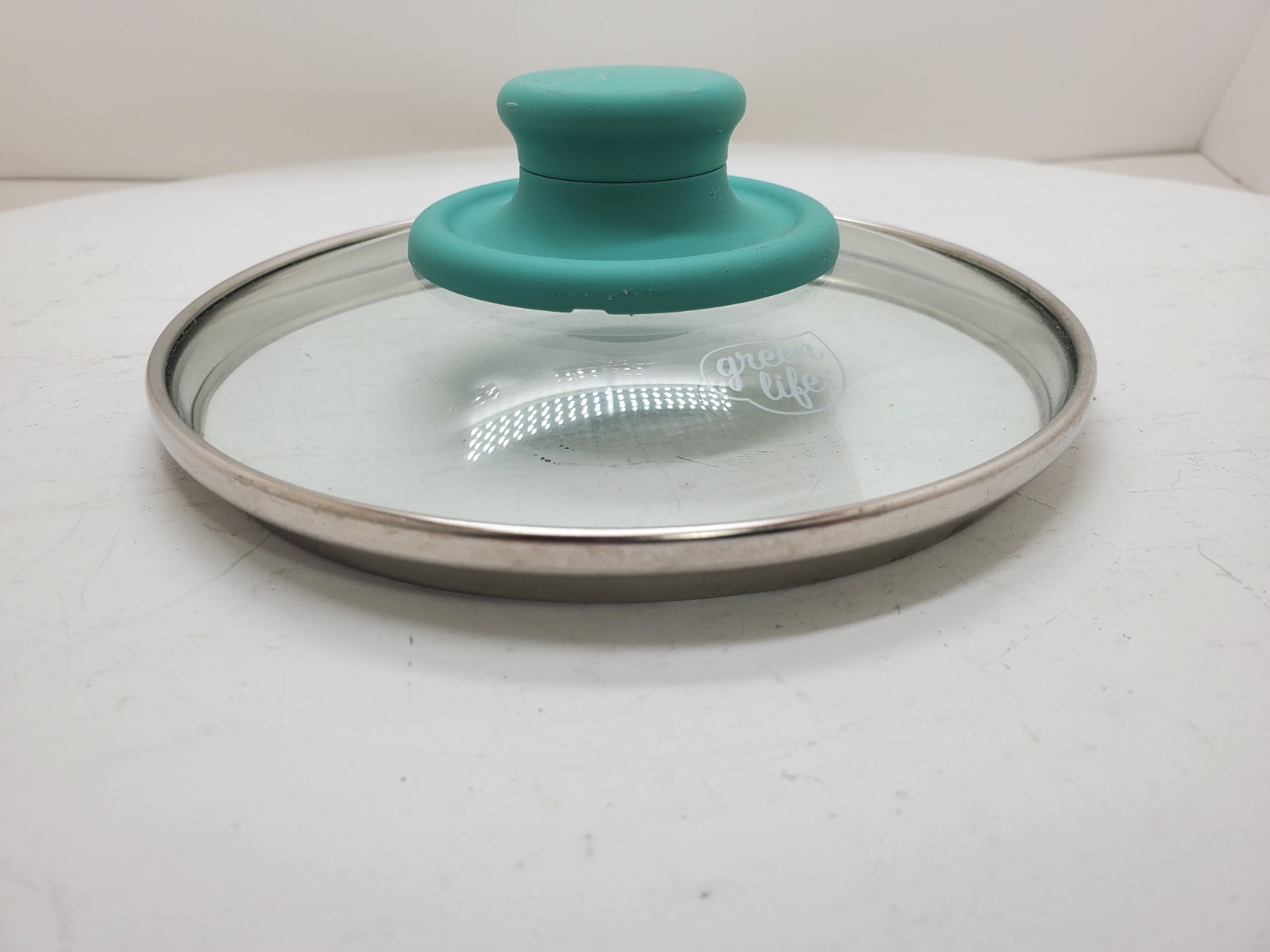 Replacement Pot Lid, GREEN + LIFE Glass Cool Knob Handle Teal Lid Only 6″ Free S