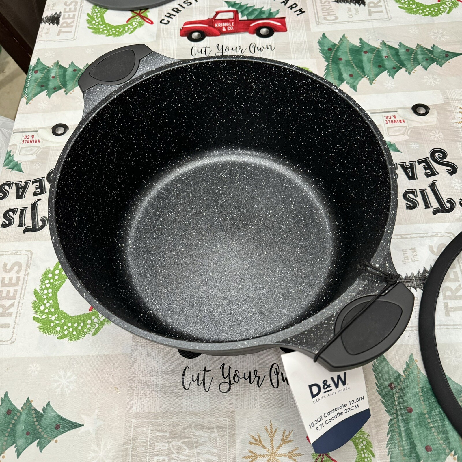 D&W Pot/Casserole 12.5″ Inch,10 Qt With Lid Big Party Size Nonstick Cookware New