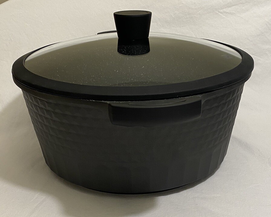 D&W Deane & White 10.3qt Premium Black Casserole Pot W/Lid 12.5” NWT