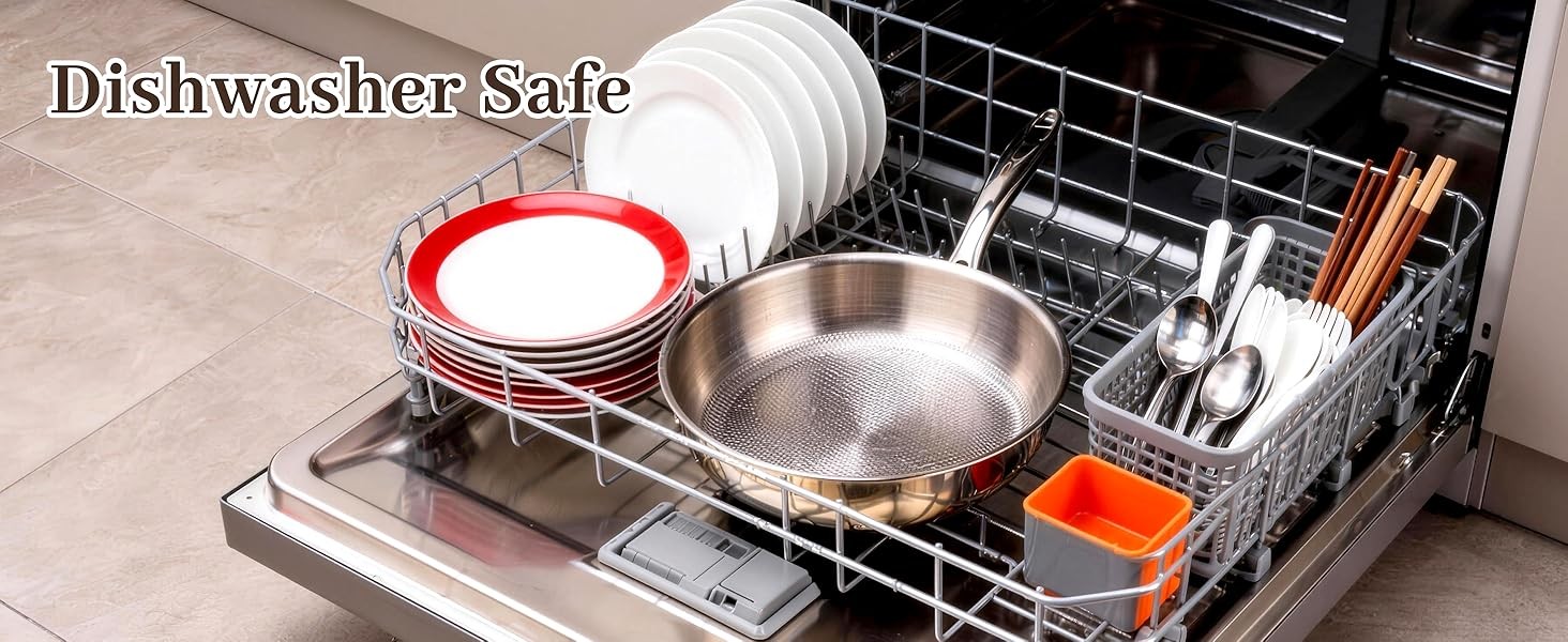 9.45″ Titanium Pans for Cooking Pure Healthy Titanium Frying Pan | No Coating